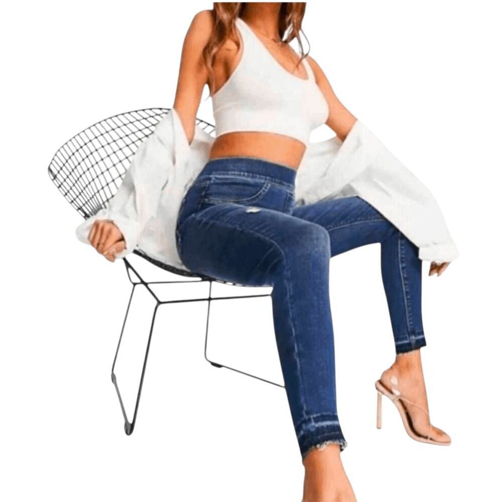 SPANX Distressed Skinny Jeans Size Large